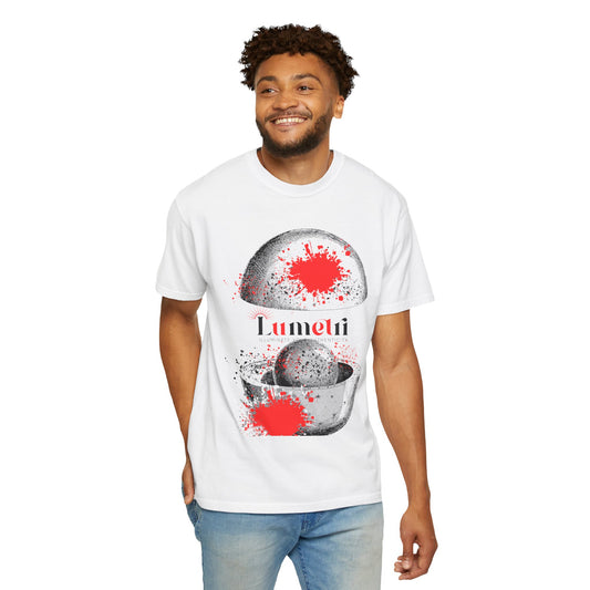 Trendy Unisex Garment-Dyed T-shirt with Abstract Design - Perfect for Casual Outings & Gifts