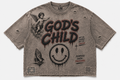 GOD'S CHILD™ Acid Wash Distressed Tee