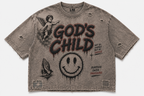 GOD'S CHILD™ Acid Wash Distressed Tee