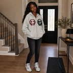 Smiley Face Embordered  Patch Hoodie