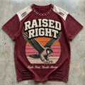 Raised Right Tee | Maroon Retro Falcon Streetwear