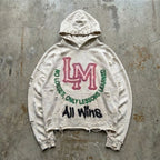 LM No Loss Hoodie | Cream Distressed Streetwear