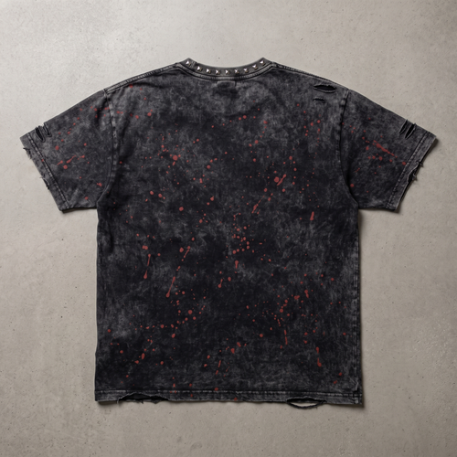 Ascension Tee | Black Distressed UFO Graphic Streetwear