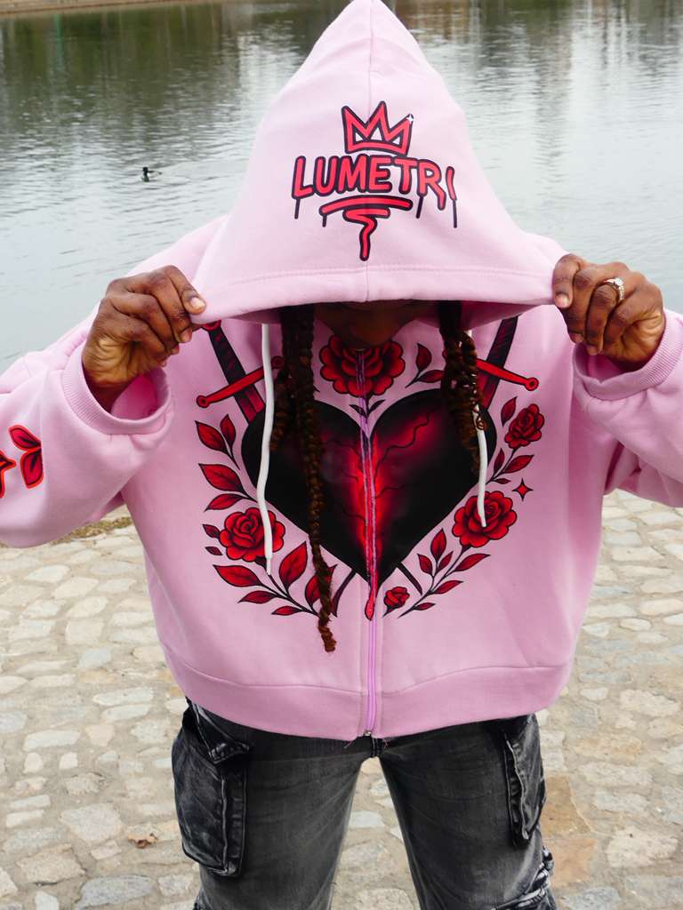 Heart's Don't Fold Women Pink Hoodies