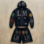 Mood Loyalty - Premium Black Graphic Short Set
