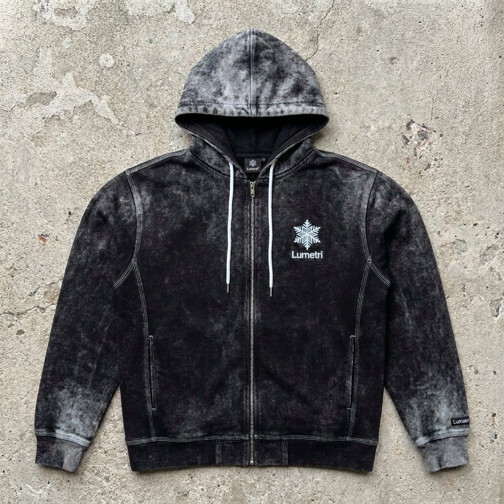 Cold Hearted - Frost Washed Zip Hoodie