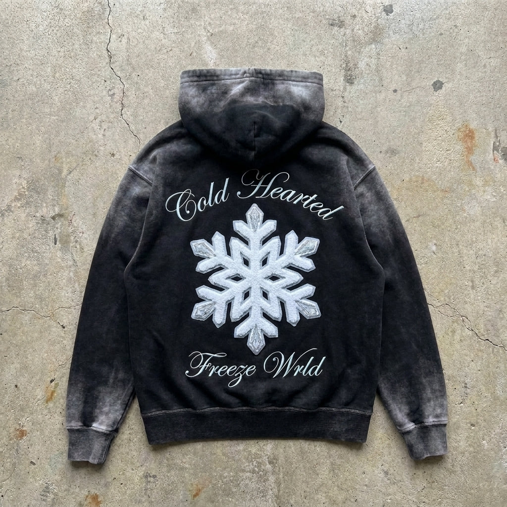 Cold Hearted - Frost Washed Zip Hoodie