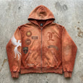 Phoenix Wisdom - Premium Rust Wash Zip Hoodie