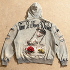 Hourglass - Distressed Rhinestone Zip up