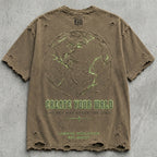 Create Your Wrld™ Vintage Earth Puff Print Tee