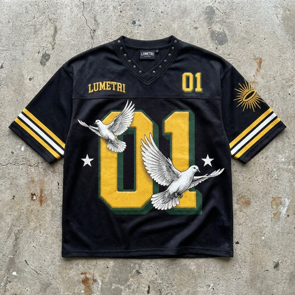 Luminari Flight - Premium Black Mesh Jersey