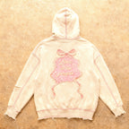 Love the People - Embroidered Distressed Zip Up